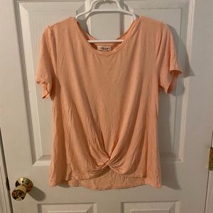Style & Co twisted coral t shirt size medium